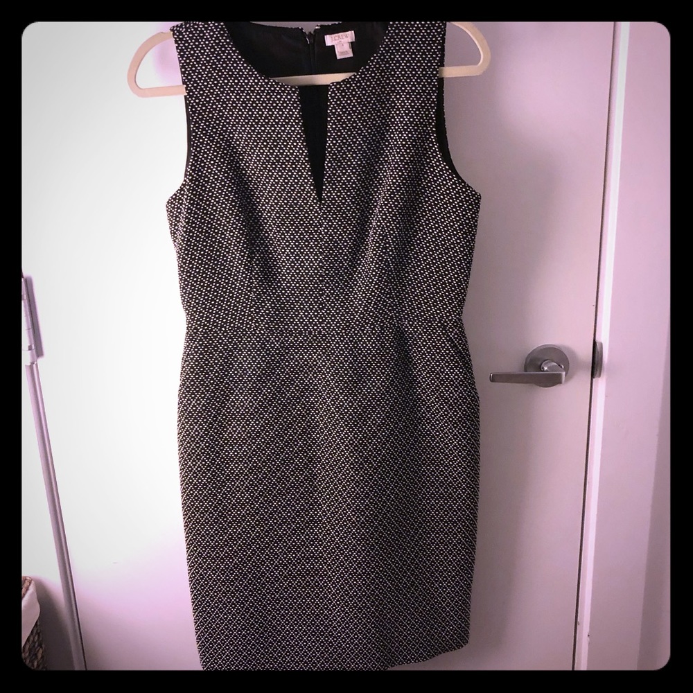 Jcrew factory Black & white print dress, size 8